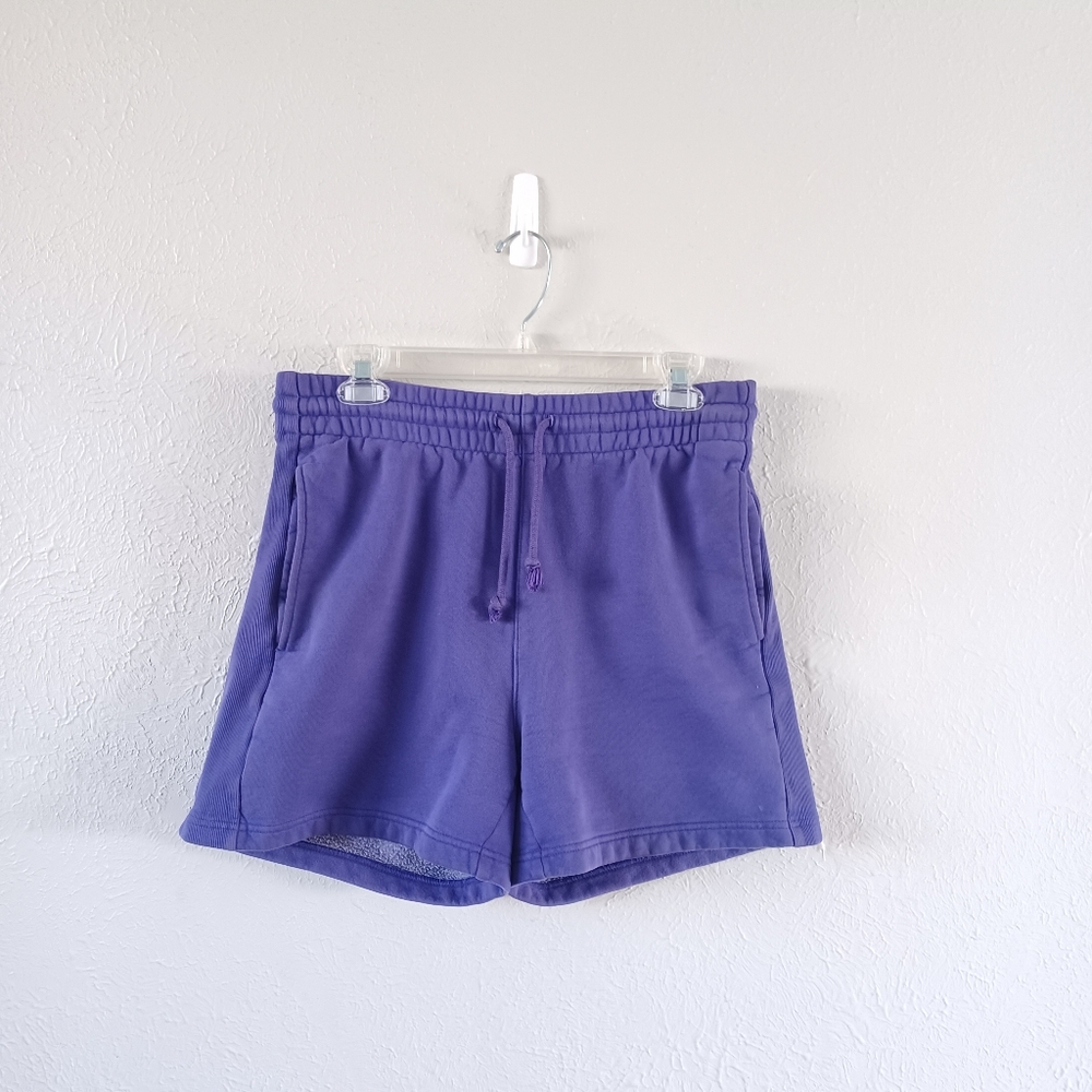TNA Cozy Fleece Boyfriend Purple Drawstring Shorts Women's